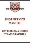 1997 CIRRUS JA DODGE STRATUS FACTORY SHOP SERVICE MANUAL - PDF