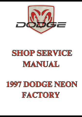  1997 DODGE NEON FACTORY SHOP SERVICE MANUAL - PDF