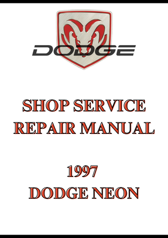 1997 DODGE NEON SHOP SERVICE REPAIR MANUAL - PDF