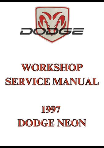 1997 DODGE NEON WORKSHOP SERVICE MANUAL - PDF