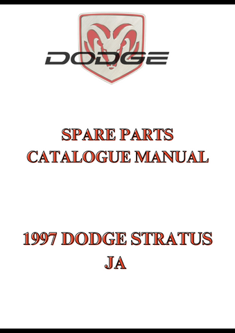 1997 DODGE STRATUS JA SPARE PARTS CATALOGUE MANUAL - PDF