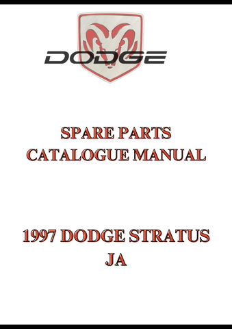 1997 DODGE STRATUS JA SPARE PARTS CATALOGUE MANUAL - PDF