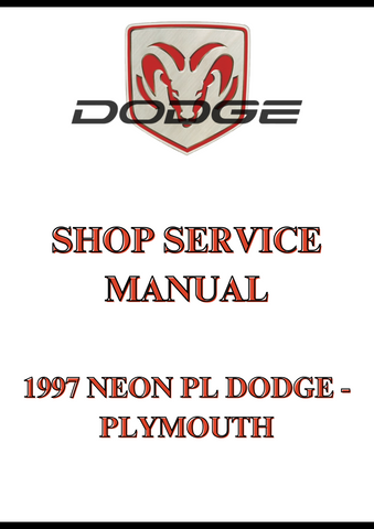 1997 NEON PL DODGE - PLYMOUTH SHOP SERVICE MANUAL - PDF