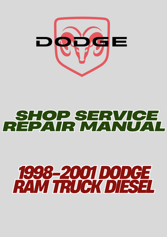 1998-2001 DODGE RAM TRUCK DIESEL SHOP SERVICE REPAIR MANUAL - PDF