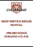 1998-2003 DODGE DURANGO 4.7L-5.9L SHOP SERVICE REPAIR MANUAL - PDF