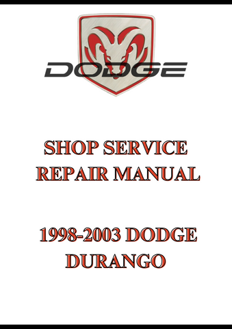  1998-2003 DODGE DURANGO SHOP SERVICE REPAIR MANUAL - PDF