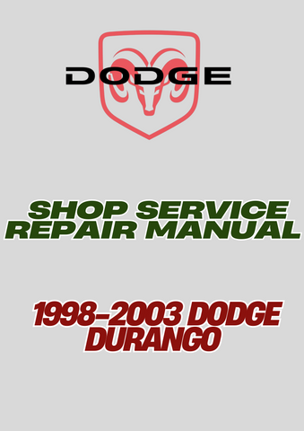  1998-2003 DODGE DURANGO SHOP SERVICE REPAIR MANUAL - PDF