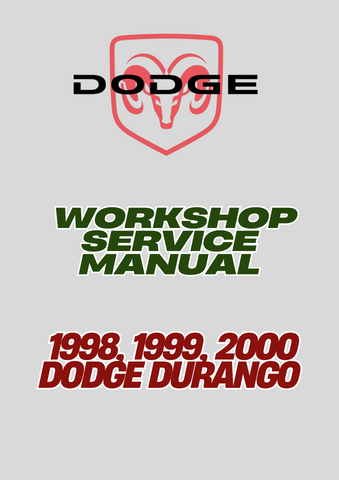  1998, 1999, 2000 DODGE DURANGO WORKSHOP SERVICE MANUAL - PDF