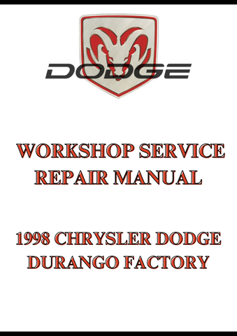 1998 CHRYSLER DODGE DURANGO FACTORY WORKSHOP SERVICE REPAIR MANUAL - PDF