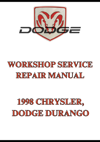 1998 CHRYSLER, DODGE DURANGO WORKSHOP SERVICE REPAIR MANUAL - PDF