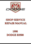 1998 DODGE B3500 SHOP SERVICE REPAIR MANUAL - PDF