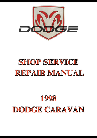  1998 DODGE CARAVAN SHOP SERVICE REPAIR MANUAL - PDF