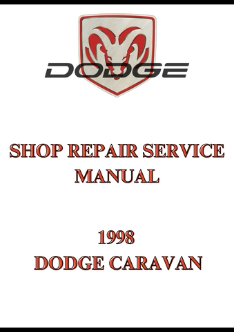 1998 DODGE CARAVAN SHOP REPAIR SERVICE MANUAL - PDF