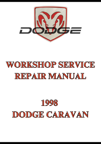 1998 DODGE CARAVAN WORKSHOP SERVICE REPAIR MANUAL - PDF