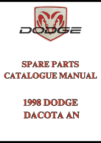 1998 DODGE DACOTA AN SPARE PARTS CATALOGUE MANUAL - PDF