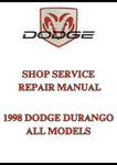 1998 DODGE DURANGO ALL MODELS SHOP SERVICE REPAIR MANUAL - PDF