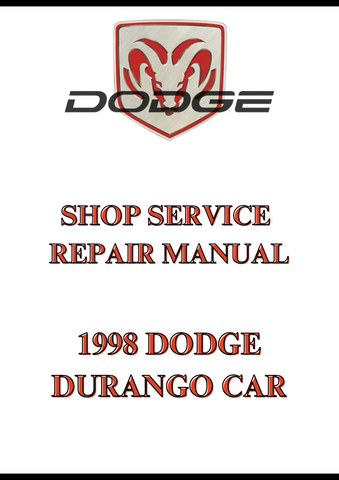 1998 DODGE DURANGO CAR SHOP SERVICE REPAIR MANUAL - PDF