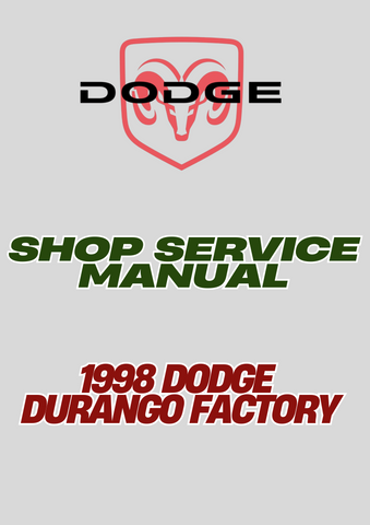 1998 DODGE DURANGO FACTORY SHOP SERVICE MANUAL - PDF