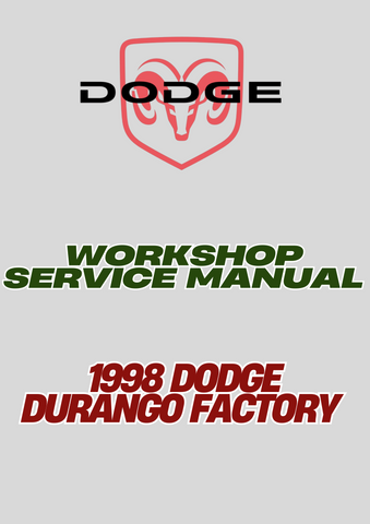  1998 DODGE DURANGO FACTORY WORKSHOP SERVICE MANUAL - PDF