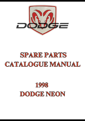 1998 DODGE NEON SPARE PARTS CATALOGUE MANUAL - PDF