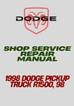 1998 DODGE PICKUP TRUCK R1500, 98 SHOP SERVICE REPAIR MANUAL - PDF