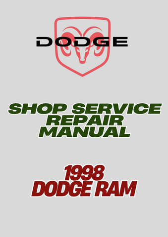  1998 DODGE RAM SHOP SERVICE REPAIR MANUAL - PDF