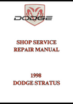 1998 DODGE STRATUS SHOP SERVICE REPAIR MANUAL - PDF