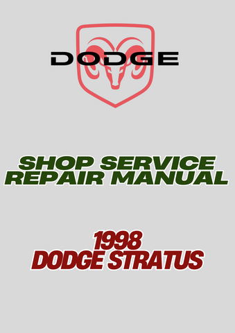  1998 DODGE STRATUS SHOP SERVICE REPAIR MANUAL - PDF