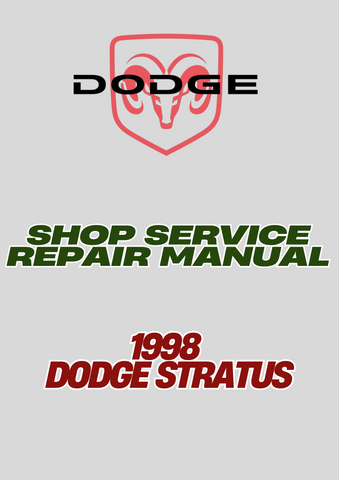 1998 DODGE STRATUS SHOP SERVICE REPAIR MANUAL - PDF 