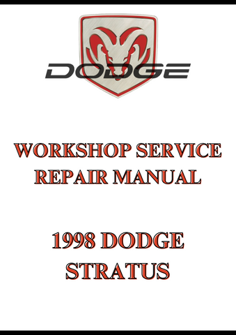1998 DODGE STRATUS WORKSHOP SERVICE REPAIR MANUAL - PDF