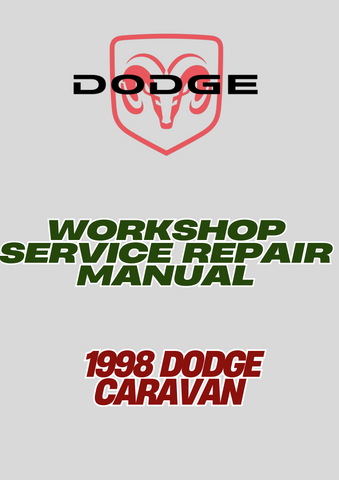  1998 DODGE CARAVAN WORKSHOP SERVICE REPAIR MANUAL - PDF
