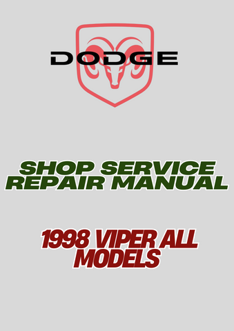  1998 VIPER ALL MODELS SHOP SERVICE REPAIR MANUAL - PDF