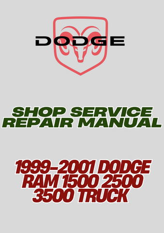  1999-2001 DODGE RAM 1500 2500 3500 TRUCK SHOP SERVICE REPAIR MANUAL - PDF