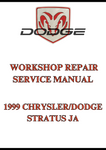 1999 CHRYSLER/DODGE STRATUS JA WORKSHOP REPAIR SERVICE MANUAL - PDF