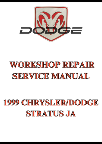 1999 CHRYSLER/DODGE STRATUS JA WORKSHOP REPAIR SERVICE MANUAL - PDF