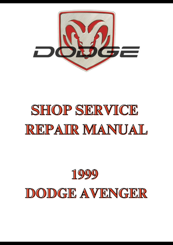 1999 DODGE AVENGER SHOP SERVICE REPAIR MANUAL - PDF