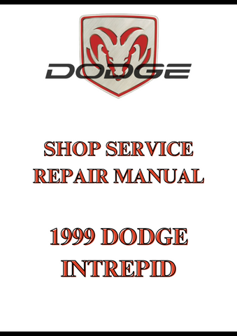 1999 DODGE INTREPID SHOP SERVICE REPAIR MANUAL - PDF