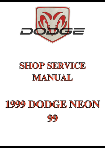 1999 DODGE NEON 99 SHOP SERVICE MANUAL - PDF