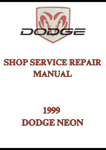 1999 DODGE NEON SHOP SERVICE REPAIR MANUAL - PDF