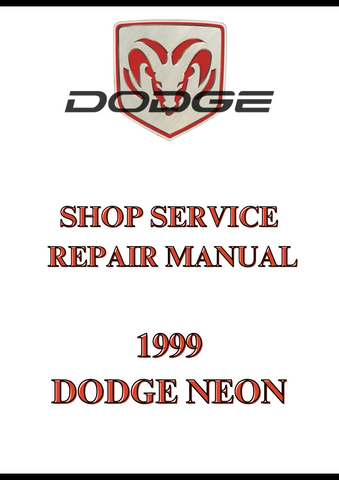  1999 DODGE NEON SHOP SERVICE REPAIR MANUAL - PDF
