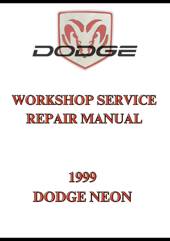1999 DODGE NEON WORKSHOP SERVICE REPAIR MANUAL - PDF