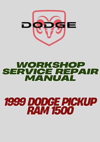 1999 DODGE PICKUP RAM 1500 WORKSHOP SERVICE REPAIR MANUAL - PDF