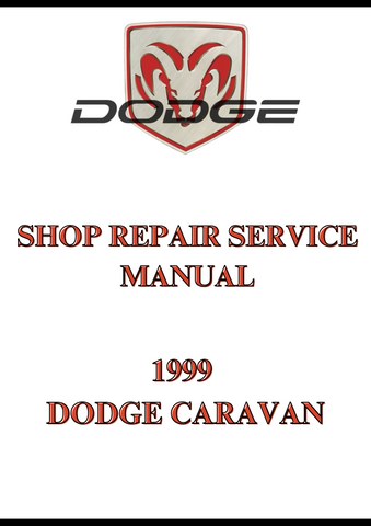 1999 DODGE CARAVAN SHOP REPAIR SERVICE MANUAL - PDF