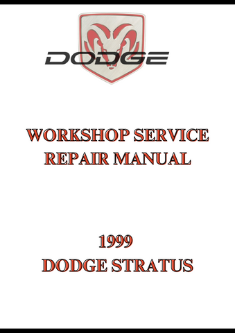 1999 DODGE STRATUS WORKSHOP SERVICE REPAIR MANUAL - PDF