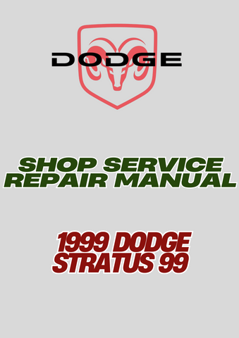  1999 DODGE STRATUS 99 SHOP SERVICE REPAIR MANUAL - PDF