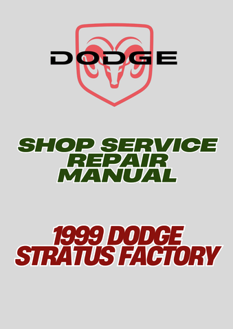 1999 DODGE STRATUS FACTORY SHOP SERVICE REPAIR  MANUAL - PDF