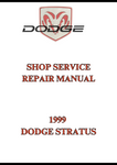 1999 DODGE STRATUS SHOP SERVICE REPAIR MANUAL - PDF