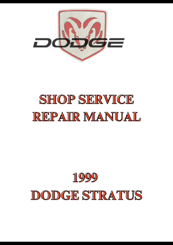 1999 DODGE STRATUS SHOP SERVICE REPAIR MANUAL - PDF