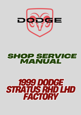 1999 DODGE STRATUS RHD LHD FACTORY SHOP SERVICE MANUAL - PDF