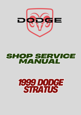 1999 DODGE STRATUS SHOP SERVICE MANUAL - PDF